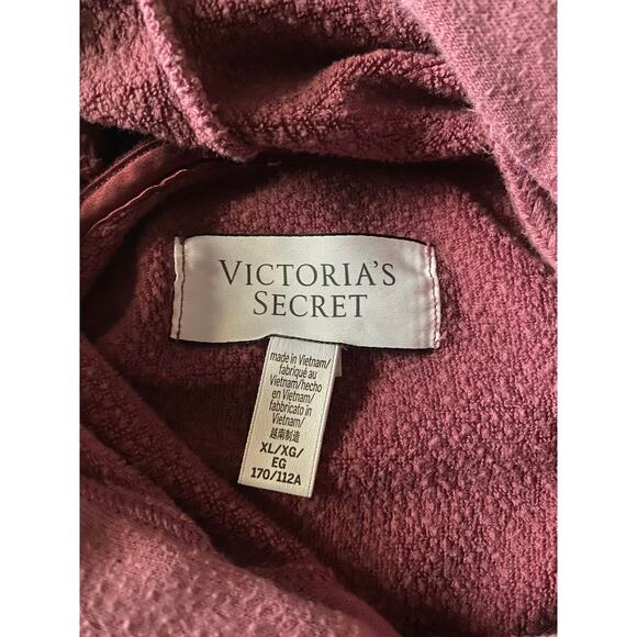 Victoria’s Secret Oversized Hoodie Sweatshirt Burgundy Ombre XL - Picture 2 of 7